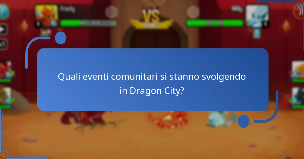 Quali eventi comunitari si stanno svolgendo in Dragon City?