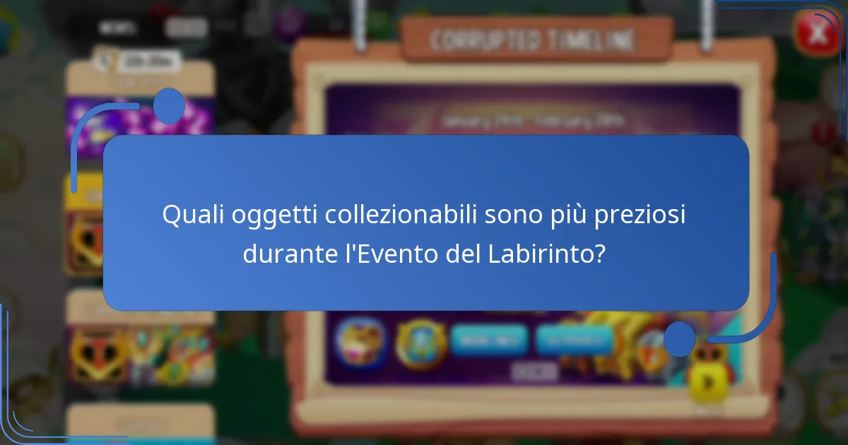 Quali risorse uniche posso ottenere dall’Evento del Labirinto?
